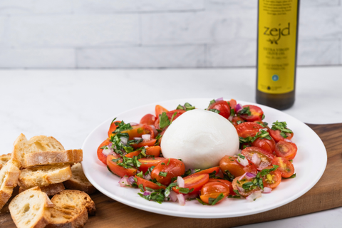 Burrata with Marinated Cherry Tomatoes