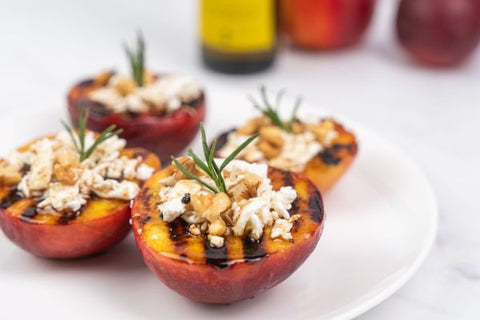 Grilled Peaches with Cottage Cheese