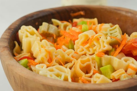 Rainbow Pasta Salad with Zejd Kids Olive Oil