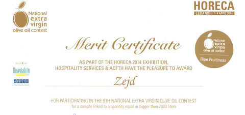 Zejd awarded first prize for the "Ripe fruitiness" category