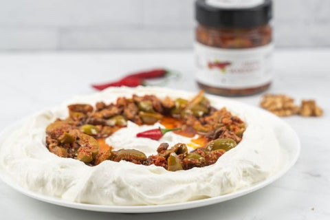 Labneh with Zejd Olive Makdous