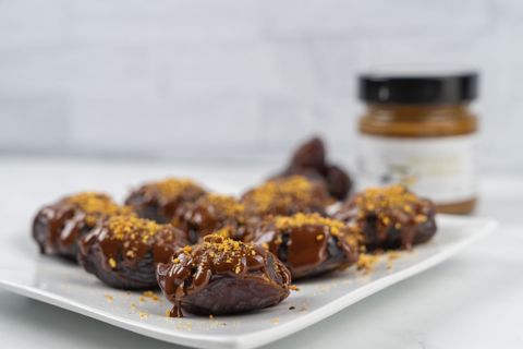 Stuffed Dates with Pistachio Kunafah