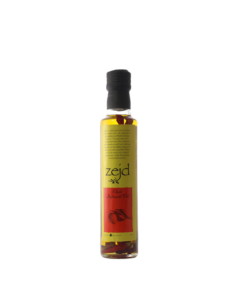 Zejd chili infused extra virgin olive oil with dried chili