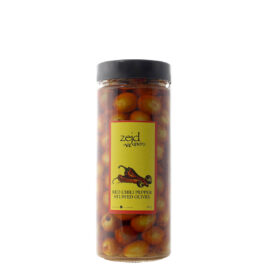 Red Chili Pepper Stuffed Olives